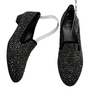 Stuart Weitzman Slipbead Studded Loafers size 8